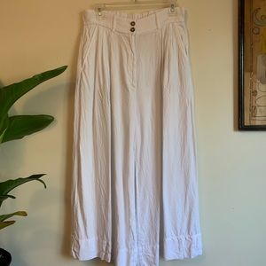 Flowy Linen-Blend Culottes